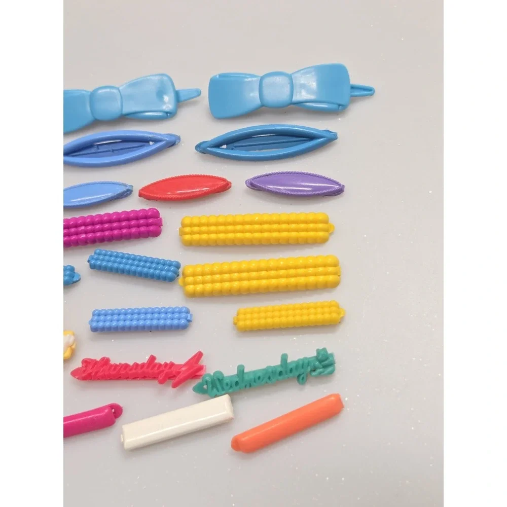 Vintage‎ 80s Goody Snap Tight Barrettes Plastic Hair Clips Lot Of 23